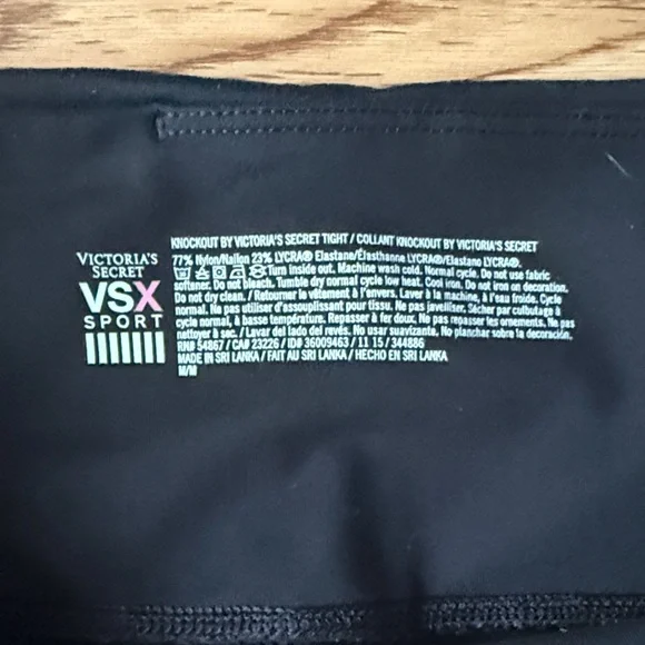 Victoria's Secret Black VSX Sport Leggings - Picture 2 of 4
